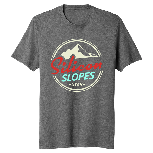 Silicon Slopes Red and Teal Logo T-Shirt