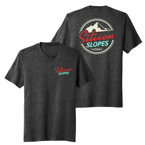 Silicon Slopes Red and Teal Back Logo T-Shirt